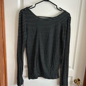 Striped Black and White Women's Top